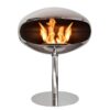 Etanolkamin Pedestal från Cocoon Fires i polerat stål