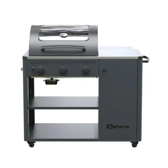 gasolgrill-sahara-ARKE-3-brannare-gra-svart-med-termometer